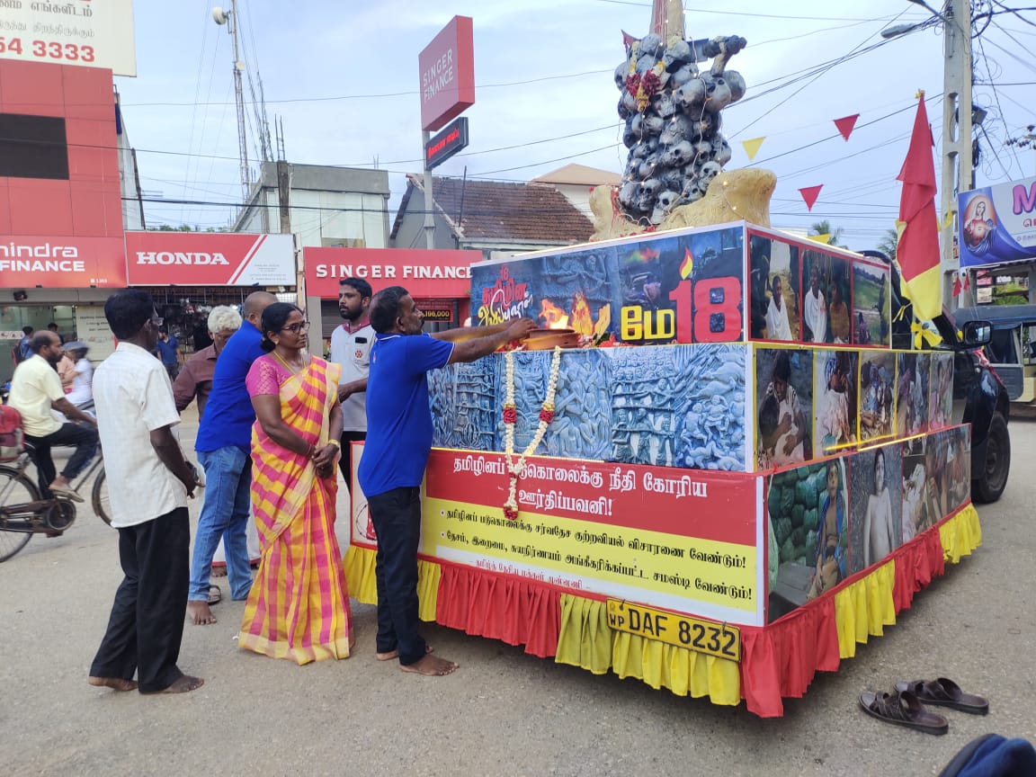 தமிழின அழிப்பிற்கு நீதி கோரி யாழில் ஆரம்பமான ஊர்திப்பவனி !! 6