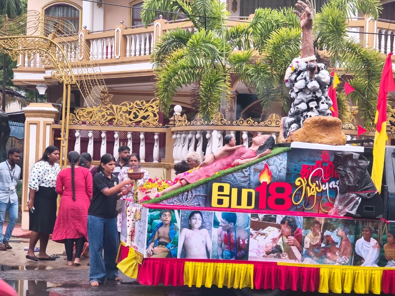இன்று இணுவிலில் வலியோடு பயணித்த தமிழின அழிப்பு நினைவூர்தி! 1
